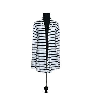 Mix by 41 Hawthorne white black stripes long sleeves open front cardigan size S